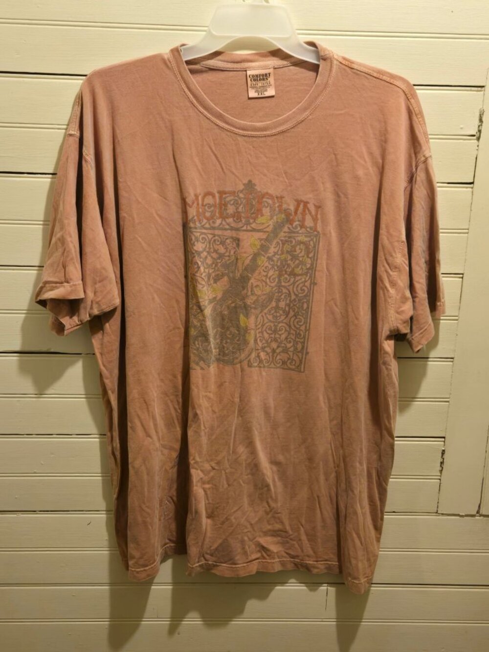 Comfort Colors T-Shirt Mens XXL MoeDown Festival Graphic Washed Pink Vintage